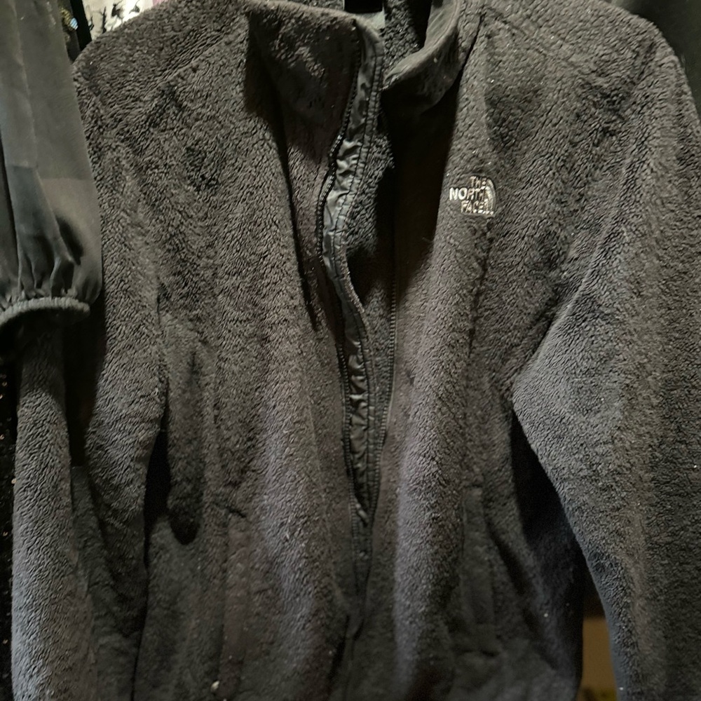 The Northface black fleece zip up size L
